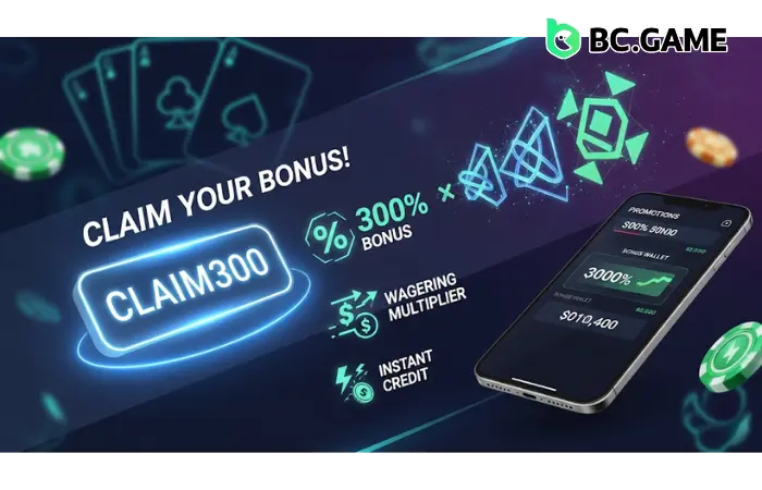 Paano I-claim ang 300% Promo Code sa BC.Game Casino